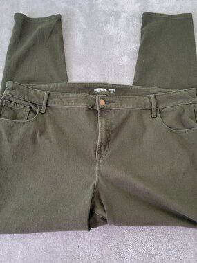 Old Navy Rockstar Super Skinny Jeans 18 Womens Soft Sage Green Stretch SKI10E